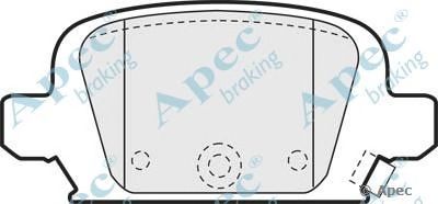 APEC BRAKING pad1189 -  Комплект тормозных колодок, дисковый тормоз